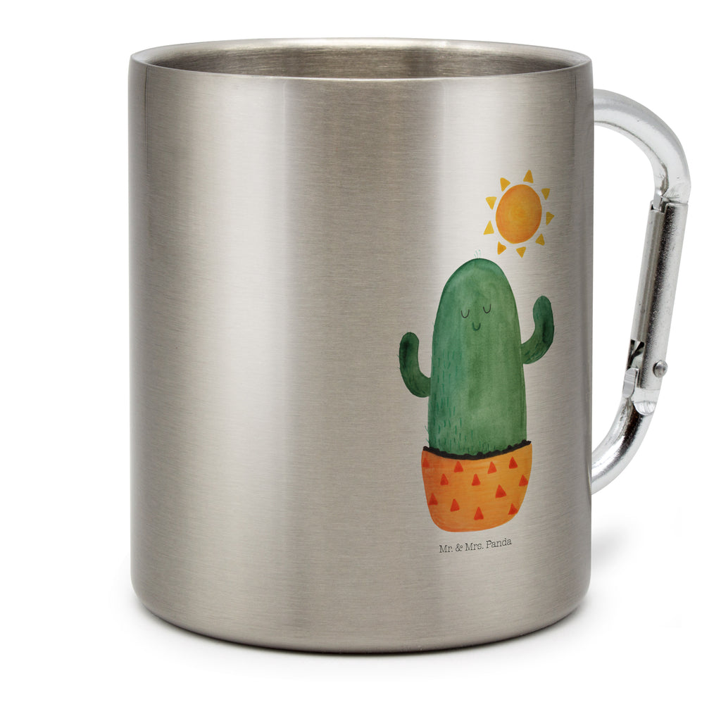 Edelstahlbecher Kaktus Sonnenanbeter Edelstahltasse, Karabiner, Edelstahlbecher, Outdoor, Camping, Tasse, Becher, Kaktus, Kakteen, Liebe Kaktusliebe, Sonne, Sonnenschein, Glück, glücklich, Motivation, Neustart, Trennung, Ehebruch, Scheidung, Freundin, Liebeskummer, Liebeskummer Geschenk, Geschenkidee