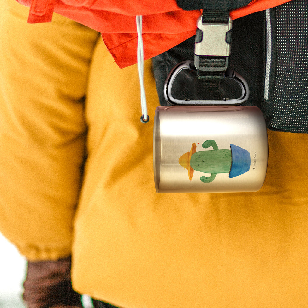 Edelstahlbecher Kaktus Sonnenhut Edelstahltasse, Karabiner, Edelstahlbecher, Outdoor, Camping, Tasse, Becher, Kaktus, Kakteen, Reisen, Weltreise, Weltenbummler, Reisetagebuch, Städtetrip, Kaktusliebe, Geschenkidee, Spruch, Motivation