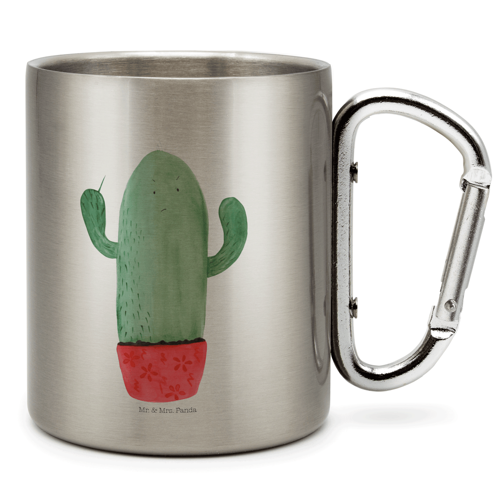 Edelstahlbecher Kaktus wütend Edelstahltasse, Karabiner, Edelstahlbecher, Outdoor, Camping, Tasse, Becher, Kaktus, Kakteen, ärgern, Büro, Schule, Büroalltag, Chefin, Kollege, Kollegin, wütend