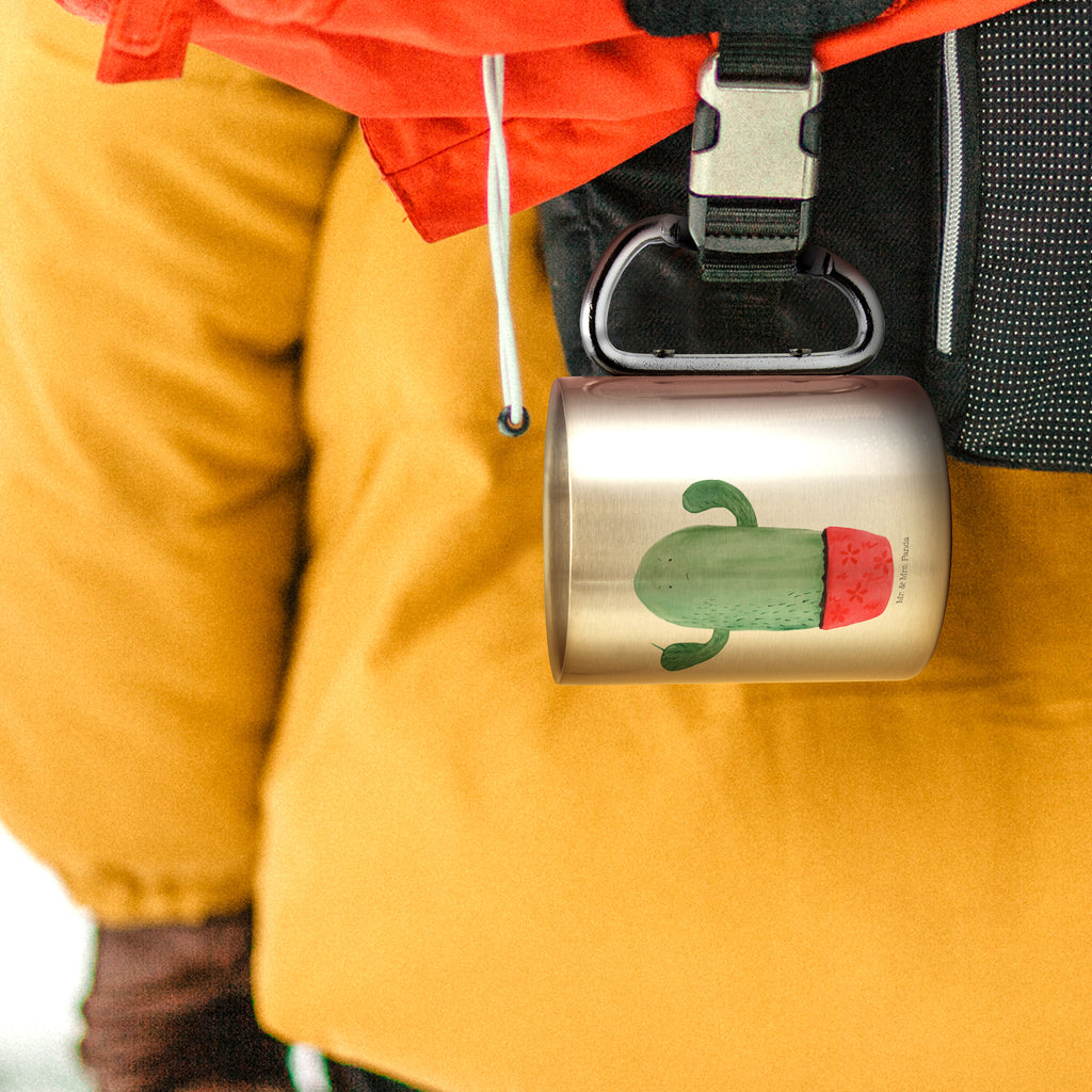 Edelstahlbecher Kaktus wütend Edelstahltasse, Karabiner, Edelstahlbecher, Outdoor, Camping, Tasse, Becher, Kaktus, Kakteen, ärgern, Büro, Schule, Büroalltag, Chefin, Kollege, Kollegin, wütend