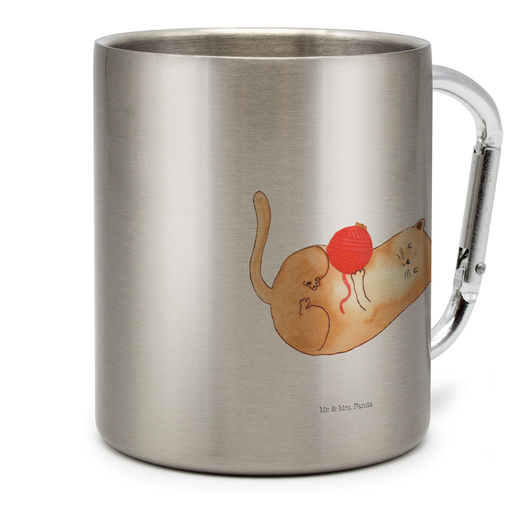 Edelstahlbecher Katzen Wollknäul Edelstahltasse, Karabiner, Edelstahlbecher, Outdoor, Camping, Tasse, Becher, Katze, Katzenmotiv, Katzenfan, Katzendeko, Katzenfreund, Katzenliebhaber, Katzenprodukte, Katzenartikel, Katzenaccessoires, Katzensouvenirs, Katzenliebhaberprodukte, Katzenmotive, Katzen, Kater, Mietze, Cat, Cats, Katzenhalter, Katzenbesitzerin, Haustier, Wollknäuel, Wolle, Spielen, Spiel, verspielt