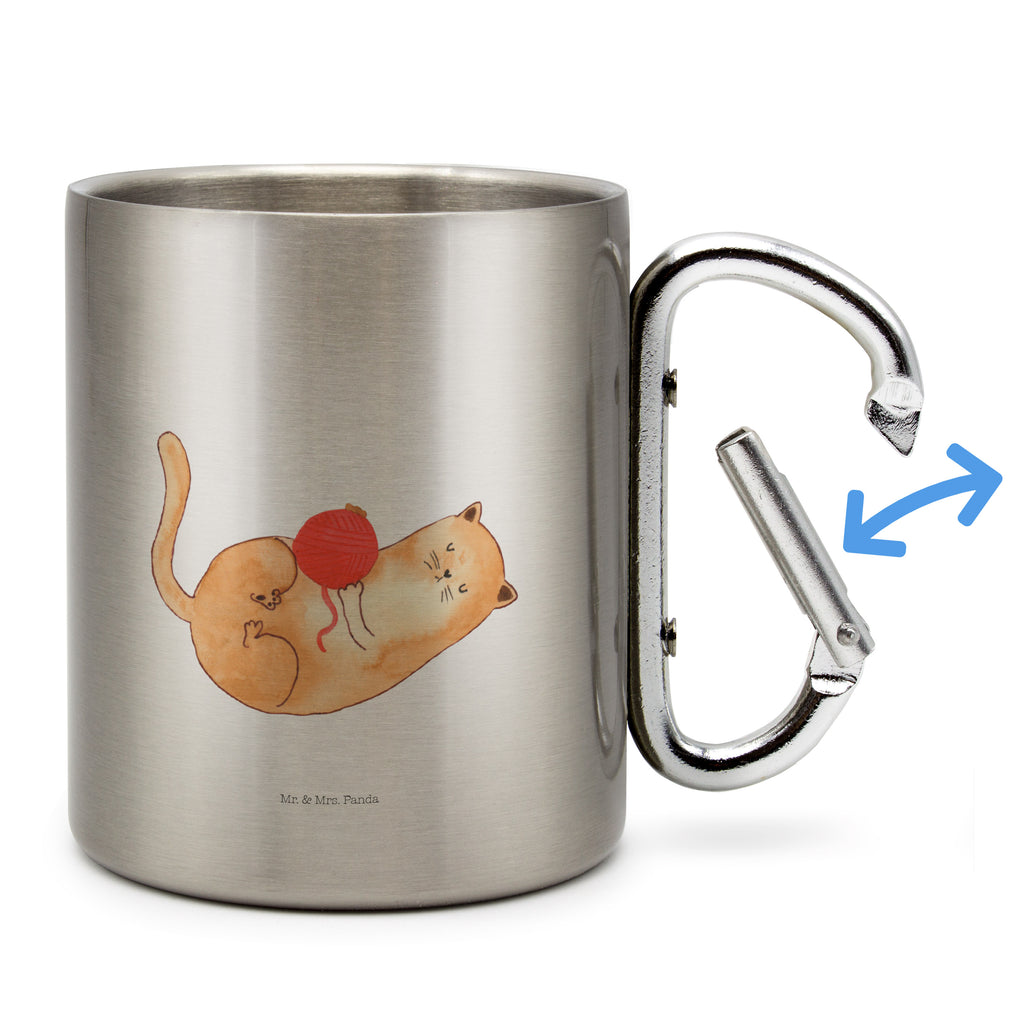 Edelstahlbecher Katzen Wollknäul Edelstahltasse, Karabiner, Edelstahlbecher, Outdoor, Camping, Tasse, Becher, Katze, Katzenmotiv, Katzenfan, Katzendeko, Katzenfreund, Katzenliebhaber, Katzenprodukte, Katzenartikel, Katzenaccessoires, Katzensouvenirs, Katzenliebhaberprodukte, Katzenmotive, Katzen, Kater, Mietze, Cat, Cats, Katzenhalter, Katzenbesitzerin, Haustier, Wollknäuel, Wolle, Spielen, Spiel, verspielt