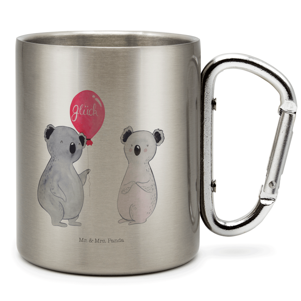 Edelstahlbecher Koala Luftballon Edelstahltasse, Karabiner, Edelstahlbecher, Outdoor, Camping, Tasse, Becher, Koala, Koalabär, Luftballon, Party, Geburtstag, Geschenk