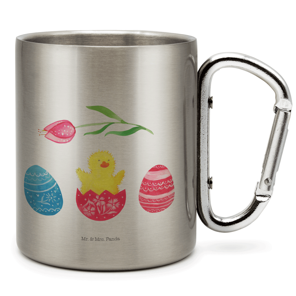 Edelstahlbecher Küken geschlüpft Edelstahltasse, Karabiner, Edelstahlbecher, Outdoor, Camping, Tasse, Becher, Ostern, Osterhase, Ostergeschenke, Osternest, Osterdeko, Geschenk zu Ostern, Küken, Osterei, Ostereier, Ei, Frühlingsgefühle, Freude, Grüße, liebe Grüße, Frohe Ostern, Ostergrüße