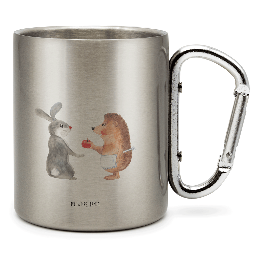 Edelstahlbecher Liebe ist nie ohne Schmerz Edelstahltasse, Karabiner, Edelstahlbecher, Outdoor, Camping, Tasse, Becher, Tiermotive, Gute Laune, lustige Sprüche, Tiere, Igel und Hase, Igel, Hase, Liebe Spruch, Liebeskummer Geschenk, Herzschmerz, Trösten, Trennungsschmerz, Spruch romantisch