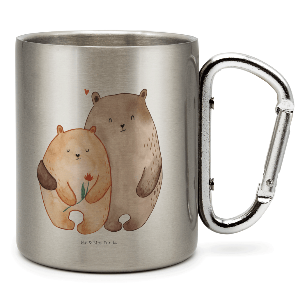Edelstahlbecher Bären Liebe Edelstahltasse, Karabiner, Edelstahlbecher, Outdoor, Camping, Tasse, Becher, Liebe, Partner, Freund, Freundin, Ehemann, Ehefrau, Heiraten, Verlobung, Heiratsantrag, Liebesgeschenk, Jahrestag, Hocheitstag, Verliebt, Verlobt, Verheiratet, Geschenk Freundin, Geschenk Freund, Liebesbeweis, Hochzeitstag, Geschenk Hochzeit, Bären, Bärchen, Bär