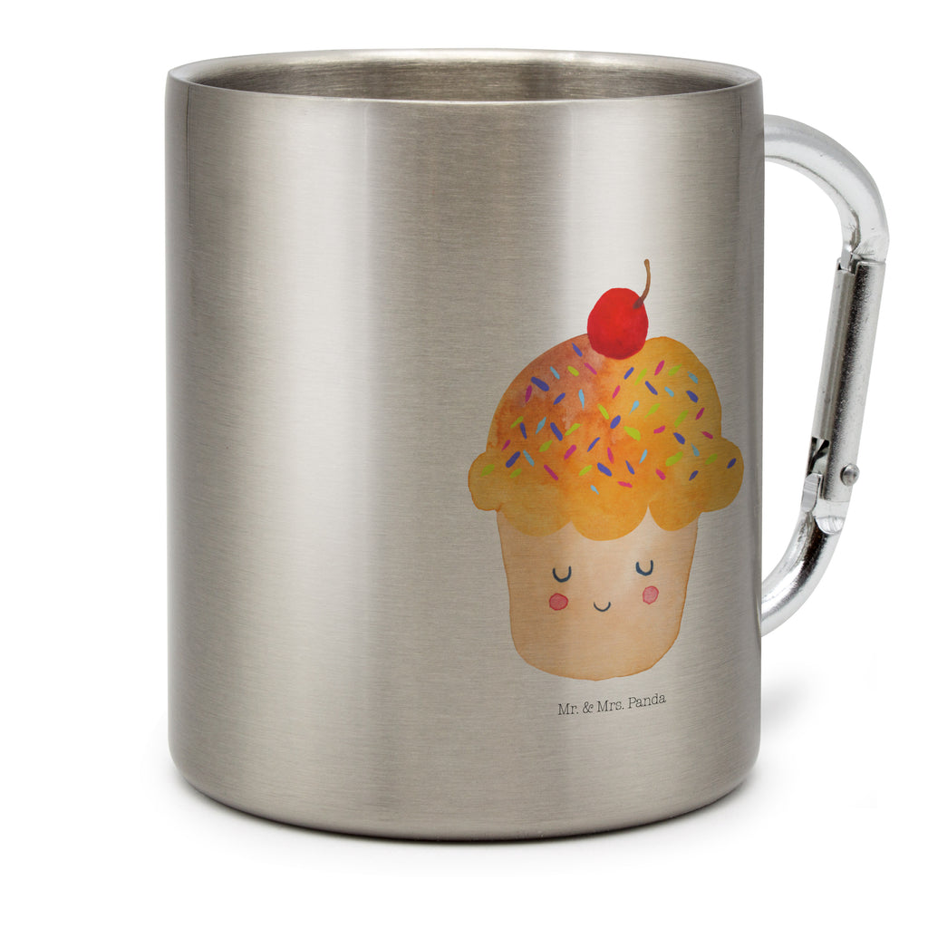 Edelstahlbecher Cupcake Edelstahltasse, Karabiner, Edelstahlbecher, Outdoor, Camping, Tasse, Becher, Tiermotive, Gute Laune, lustige Sprüche, Tiere, Cupcakes, Muffin, Wunder, Küche Deko, Küche Spruch, Backen Geschenk, Geschenk Koch, Motivation Sprüche