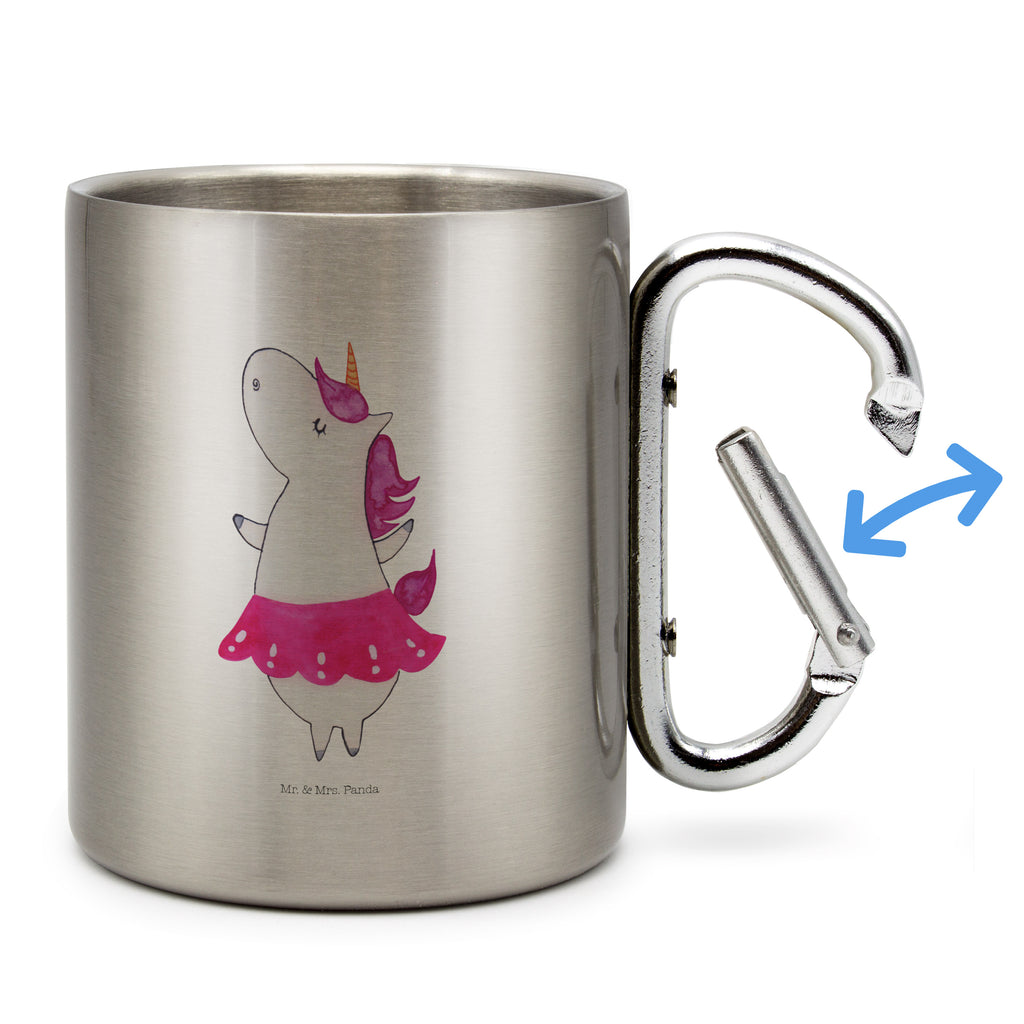 Edelstahlbecher Einhorn Ballerina Edelstahltasse, Karabiner, Edelstahlbecher, Outdoor, Camping, Tasse, Becher, Einhorn, Einhörner, Einhorn Deko, Pegasus, Unicorn, Tanzen, Ballerina, Party, Wohnung, Spaß, Feiern, Geburtstag, Tänzerin, Lebenslust, Lebensfreude
