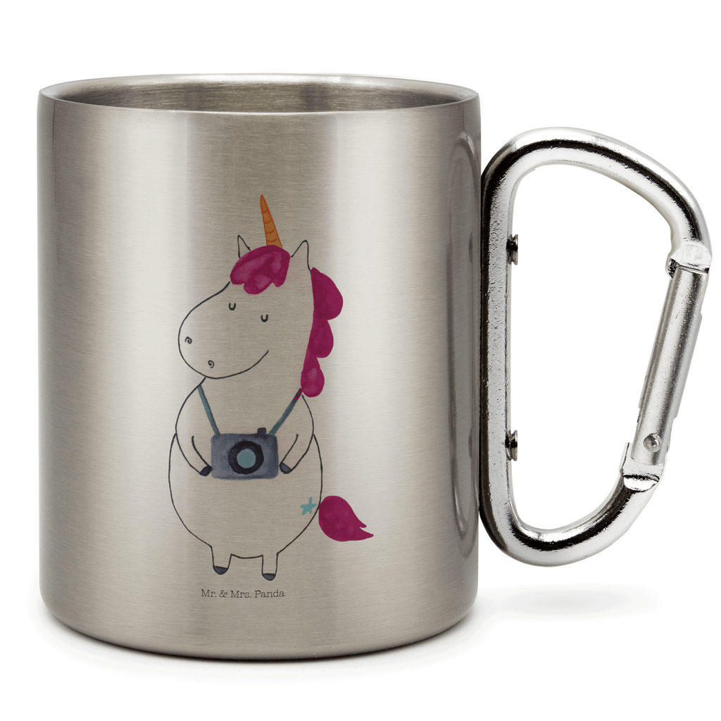 Edelstahlbecher Einhorn Fotograf Edelstahltasse, Karabiner, Edelstahlbecher, Outdoor, Camping, Tasse, Becher, Einhorn, Einhörner, Einhorn Deko, Pegasus, Unicorn, Fotograf, Fotografie, Kamera, Reisen, Weltreise, Weltenbummler, Urlaub, Tourist, Kurztrip, Reise, Städtereise