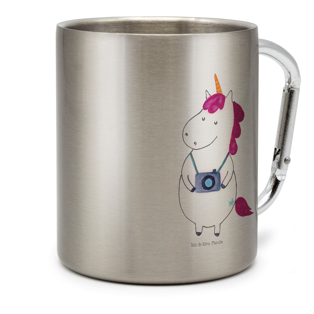Edelstahlbecher Einhorn Fotograf Edelstahltasse, Karabiner, Edelstahlbecher, Outdoor, Camping, Tasse, Becher, Einhorn, Einhörner, Einhorn Deko, Pegasus, Unicorn, Fotograf, Fotografie, Kamera, Reisen, Weltreise, Weltenbummler, Urlaub, Tourist, Kurztrip, Reise, Städtereise