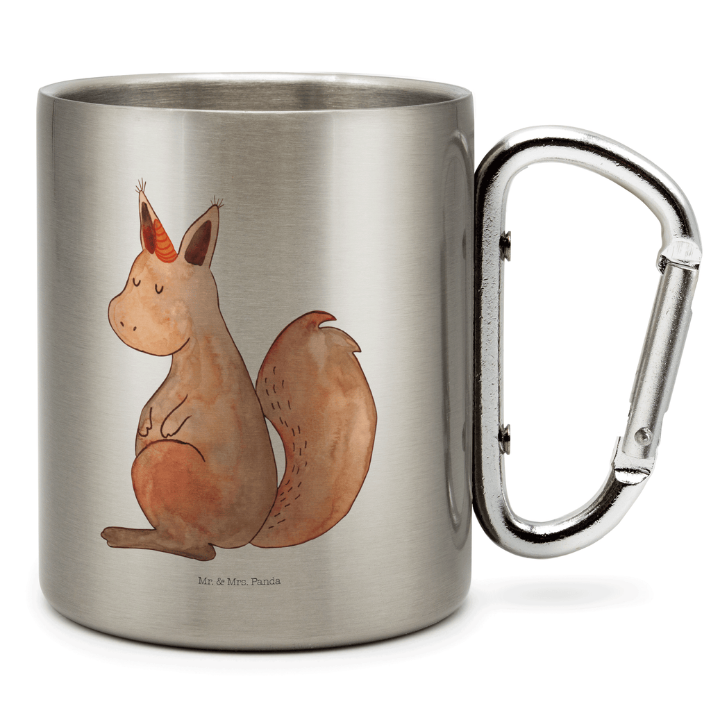 Edelstahlbecher Einhörnchen Glaube Edelstahltasse, Karabiner, Edelstahlbecher, Outdoor, Camping, Tasse, Becher, Einhorn, Einhörner, Einhorn Deko, Pegasus, Unicorn, Einhörnchen, Eichhörnchen, Eichhorn