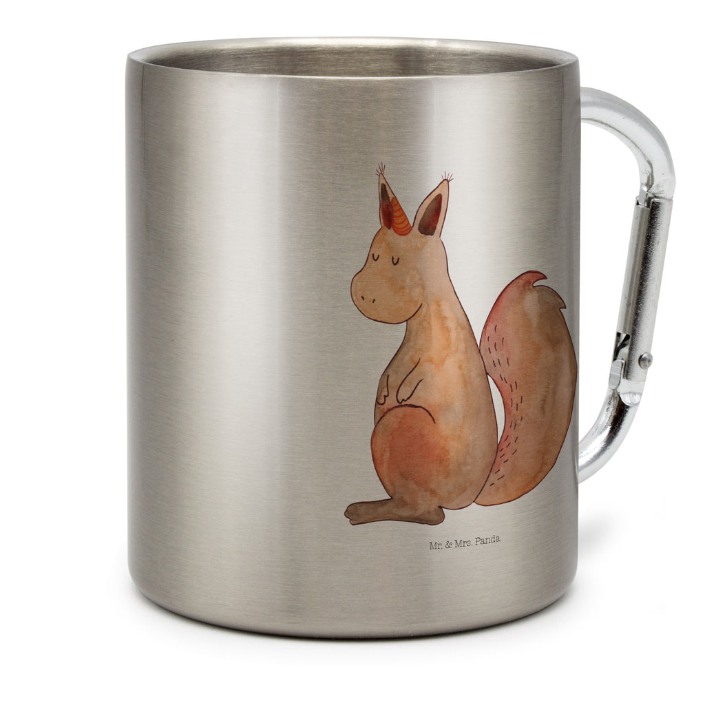 Edelstahlbecher Einhörnchen Glaube Edelstahltasse, Karabiner, Edelstahlbecher, Outdoor, Camping, Tasse, Becher, Einhorn, Einhörner, Einhorn Deko, Pegasus, Unicorn, Einhörnchen, Eichhörnchen, Eichhorn
