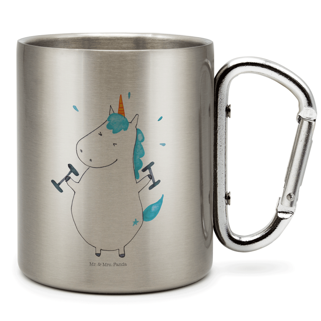 Edelstahlbecher Einhorn Fitness Edelstahltasse, Karabiner, Edelstahlbecher, Outdoor, Camping, Tasse, Becher, Einhorn, Einhörner, Einhorn Deko, Pegasus, Unicorn, Gym, Fitness, Fitnessstudio, Diät, Abnehmen, Sport, Pumpen, Geräte, Sixpack