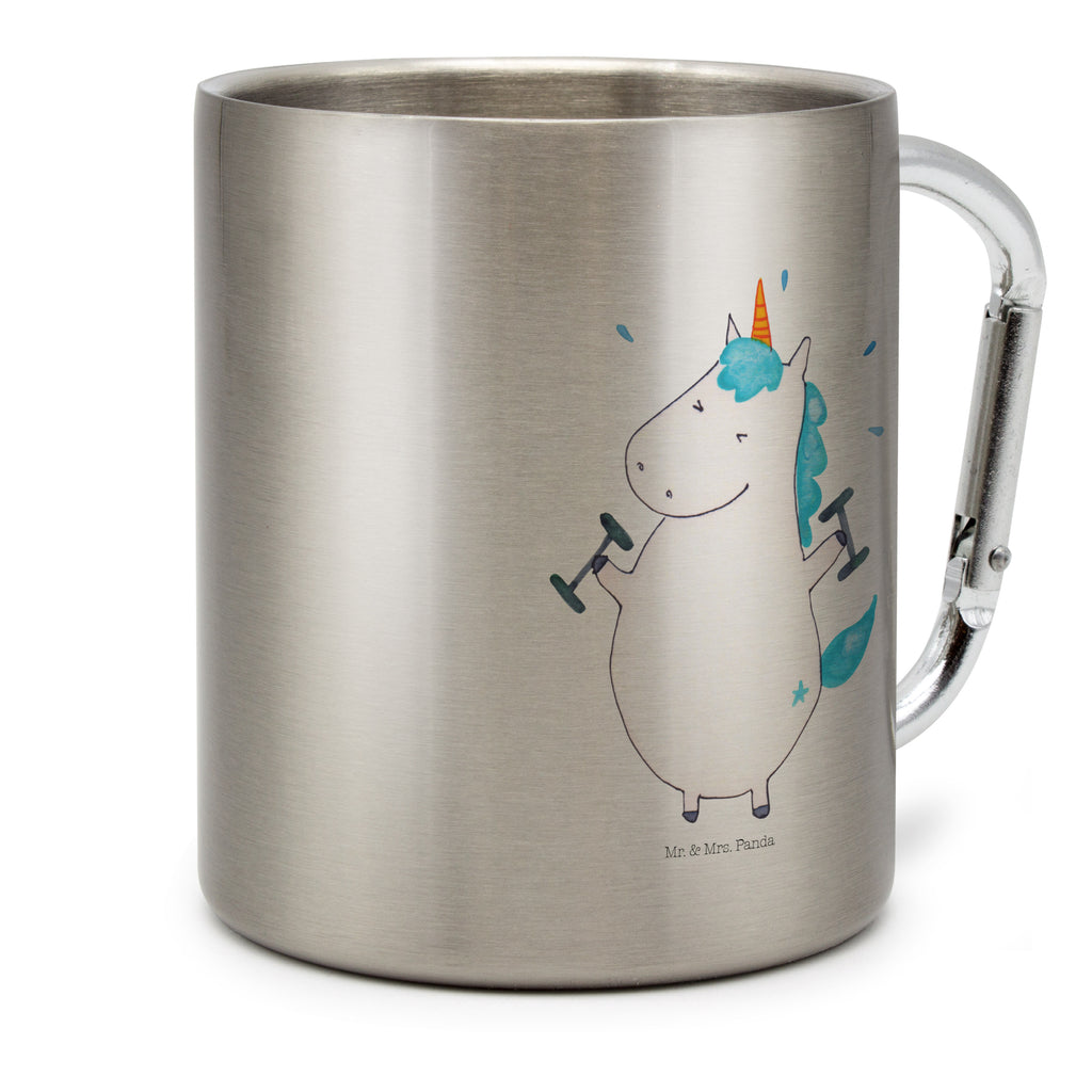 Edelstahlbecher Einhorn Fitness Edelstahltasse, Karabiner, Edelstahlbecher, Outdoor, Camping, Tasse, Becher, Einhorn, Einhörner, Einhorn Deko, Pegasus, Unicorn, Gym, Fitness, Fitnessstudio, Diät, Abnehmen, Sport, Pumpen, Geräte, Sixpack