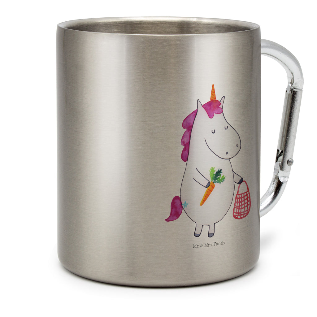 Edelstahlbecher Einhorn Gemüse Edelstahltasse, Karabiner, Edelstahlbecher, Outdoor, Camping, Tasse, Becher, Einhorn, Einhörner, Einhorn Deko, Pegasus, Unicorn, Biomarkt, Bio, Gemüse, Wochenmarkt