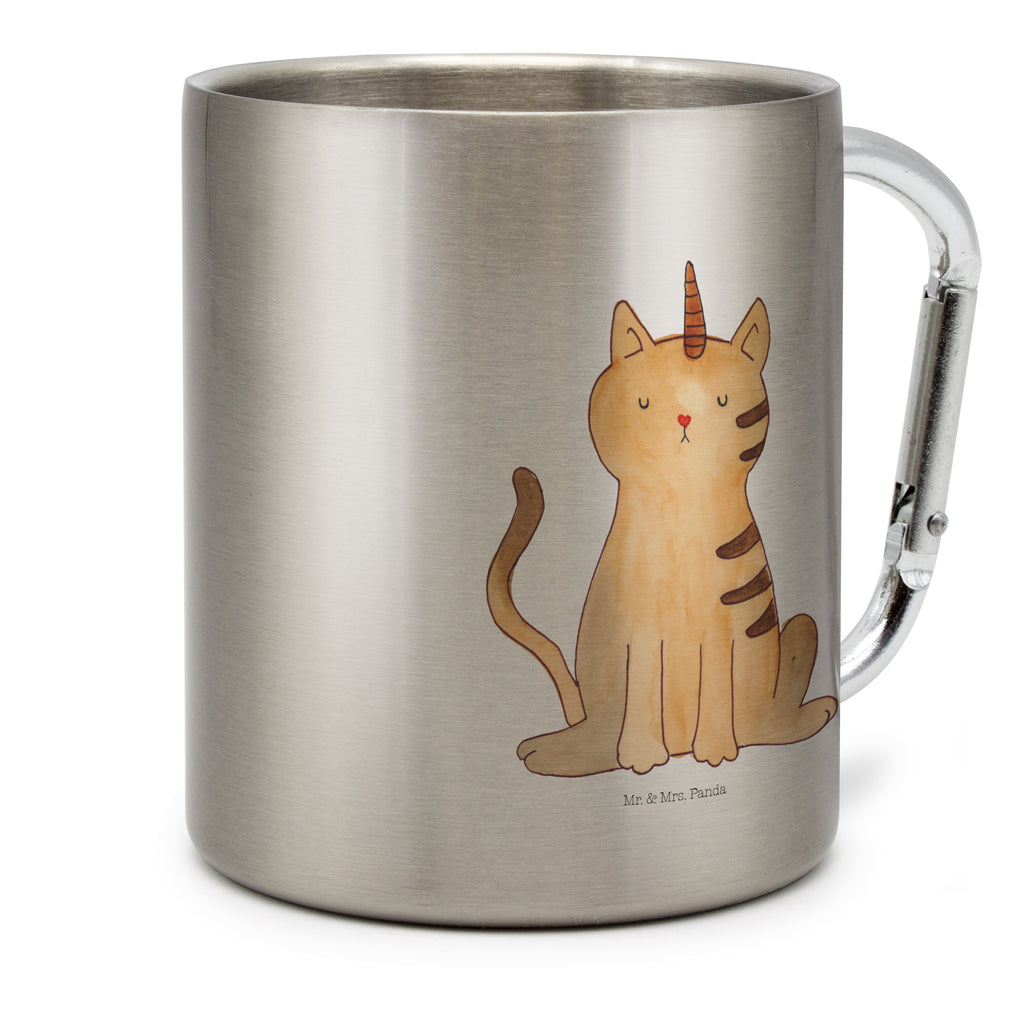 Edelstahlbecher Einhorn Katze Edelstahltasse, Karabiner, Edelstahlbecher, Outdoor, Camping, Tasse, Becher, Einhorn, Einhörner, Einhorn Deko, Pegasus, Unicorn, Katzer, Mieze, Regenbogen, Glitzer, Einhornpower, Erwachsenwerden, Katze, Katzenhorn, Einhornkatze, Kittyhorn