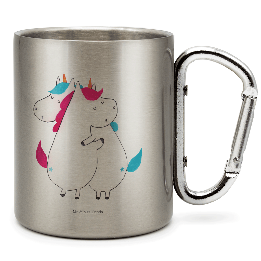 Edelstahlbecher Einhörner Umarmen Edelstahltasse, Karabiner, Edelstahlbecher, Outdoor, Camping, Tasse, Becher, Einhorn, Einhörner, Einhorn Deko, Pegasus, Unicorn, Freundinnen, Freundin, BFF, Schwester, Schwestern, Familie, Geschwister, Sister, Liebe