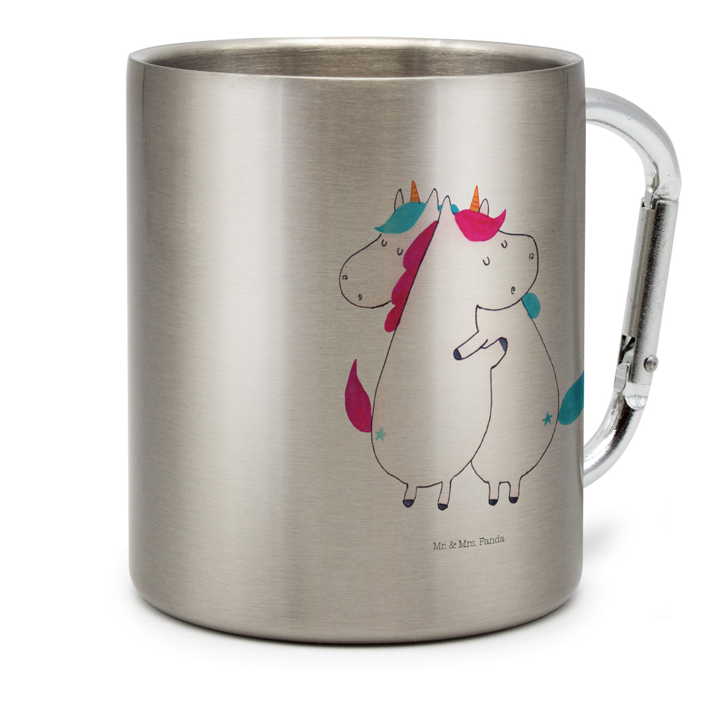 Edelstahlbecher Einhörner Umarmen Edelstahltasse, Karabiner, Edelstahlbecher, Outdoor, Camping, Tasse, Becher, Einhorn, Einhörner, Einhorn Deko, Pegasus, Unicorn, Freundinnen, Freundin, BFF, Schwester, Schwestern, Familie, Geschwister, Sister, Liebe