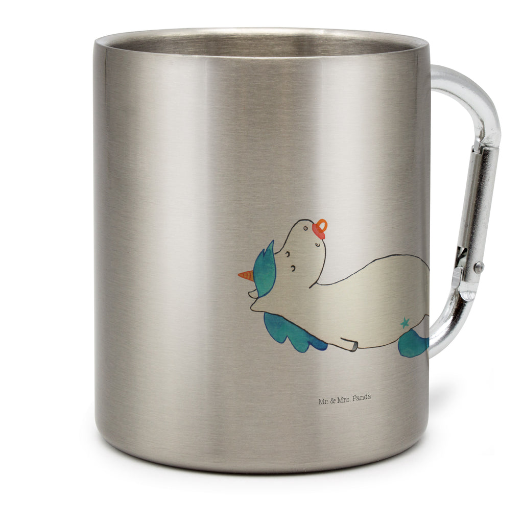 Edelstahlbecher Einhorn Schnullie Edelstahltasse, Karabiner, Edelstahlbecher, Outdoor, Camping, Tasse, Becher, Einhorn, Einhörner, Einhorn Deko, Pegasus, Unicorn, Baby, Kleinkind, Geburt, Geburtstag, Säugling, Schnuller, Geschenk Geburt, Mutter, Mama