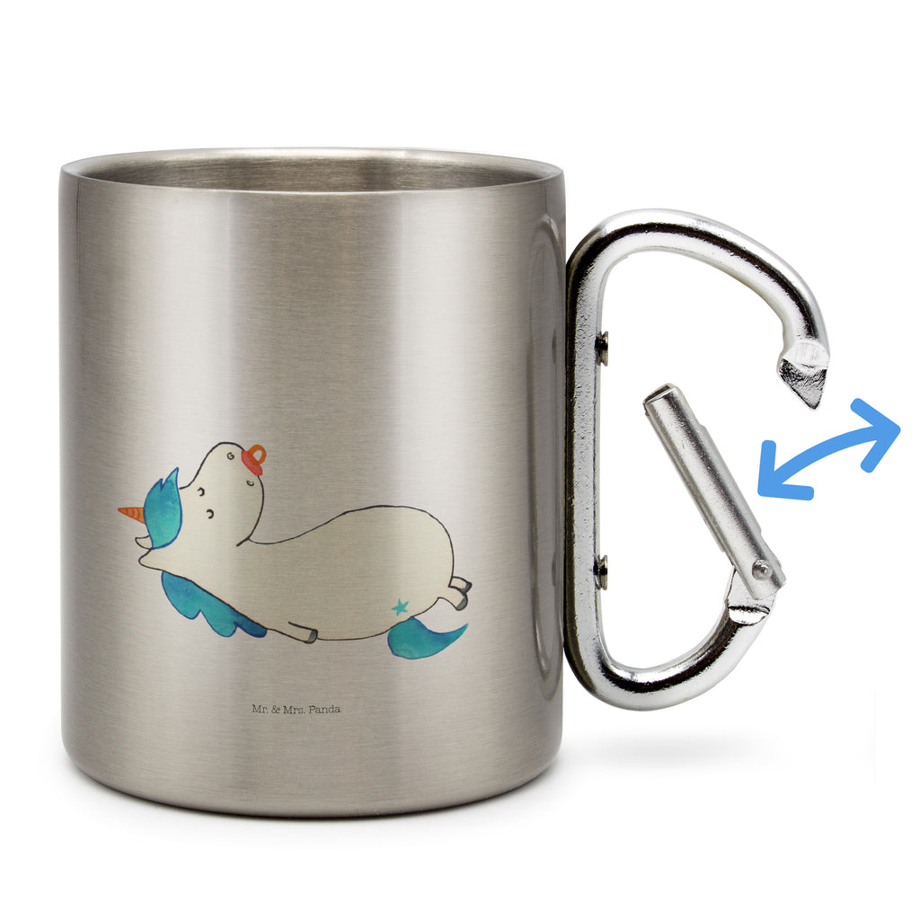 Edelstahlbecher Einhorn Schnullie Edelstahltasse, Karabiner, Edelstahlbecher, Outdoor, Camping, Tasse, Becher, Einhorn, Einhörner, Einhorn Deko, Pegasus, Unicorn, Baby, Kleinkind, Geburt, Geburtstag, Säugling, Schnuller, Geschenk Geburt, Mutter, Mama