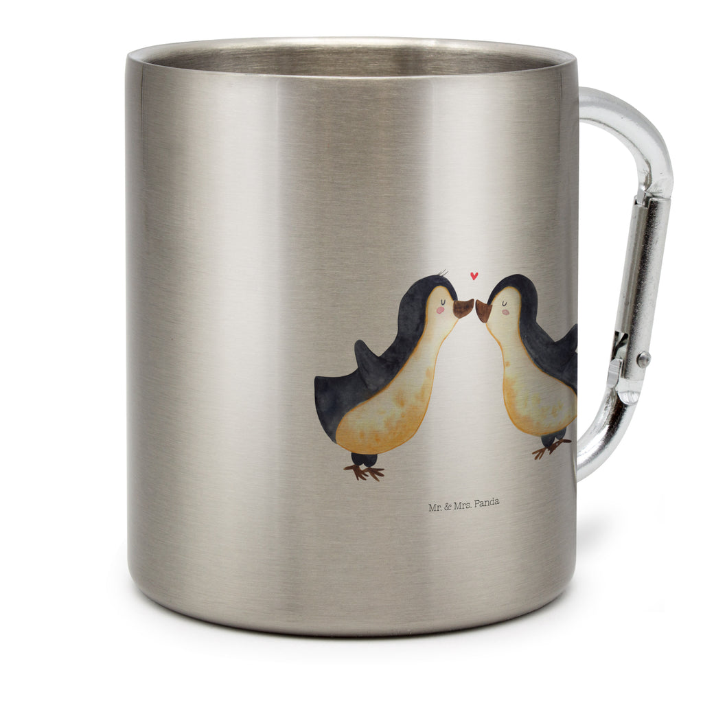 Edelstahlbecher Pinguin Liebe Edelstahltasse, Karabiner, Edelstahlbecher, Outdoor, Camping, Tasse, Becher, Liebe, Partner, Freund, Freundin, Ehemann, Ehefrau, Heiraten, Verlobung, Heiratsantrag, Liebesgeschenk, Jahrestag, Hocheitstag, Pinguin, Pinguine, Pinguin Paar, Pinguinpaar, Pinguin Liebe, Paar, Pärchen. Liebespaar, Liebesbeweis, Liebesspruch, Hochzeitstag, Geschenk Freund, Geschenk Freundin, Verlobte, Verlobter, Love, Geschenk Hochzeitstag, Geschenkidee, Hochzeit, Gastgeschenk