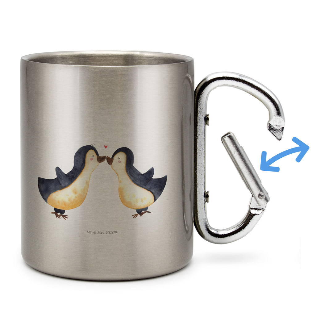 Edelstahlbecher Pinguin Liebe Edelstahltasse, Karabiner, Edelstahlbecher, Outdoor, Camping, Tasse, Becher, Liebe, Partner, Freund, Freundin, Ehemann, Ehefrau, Heiraten, Verlobung, Heiratsantrag, Liebesgeschenk, Jahrestag, Hocheitstag, Pinguin, Pinguine, Pinguin Paar, Pinguinpaar, Pinguin Liebe, Paar, Pärchen. Liebespaar, Liebesbeweis, Liebesspruch, Hochzeitstag, Geschenk Freund, Geschenk Freundin, Verlobte, Verlobter, Love, Geschenk Hochzeitstag, Geschenkidee, Hochzeit, Gastgeschenk