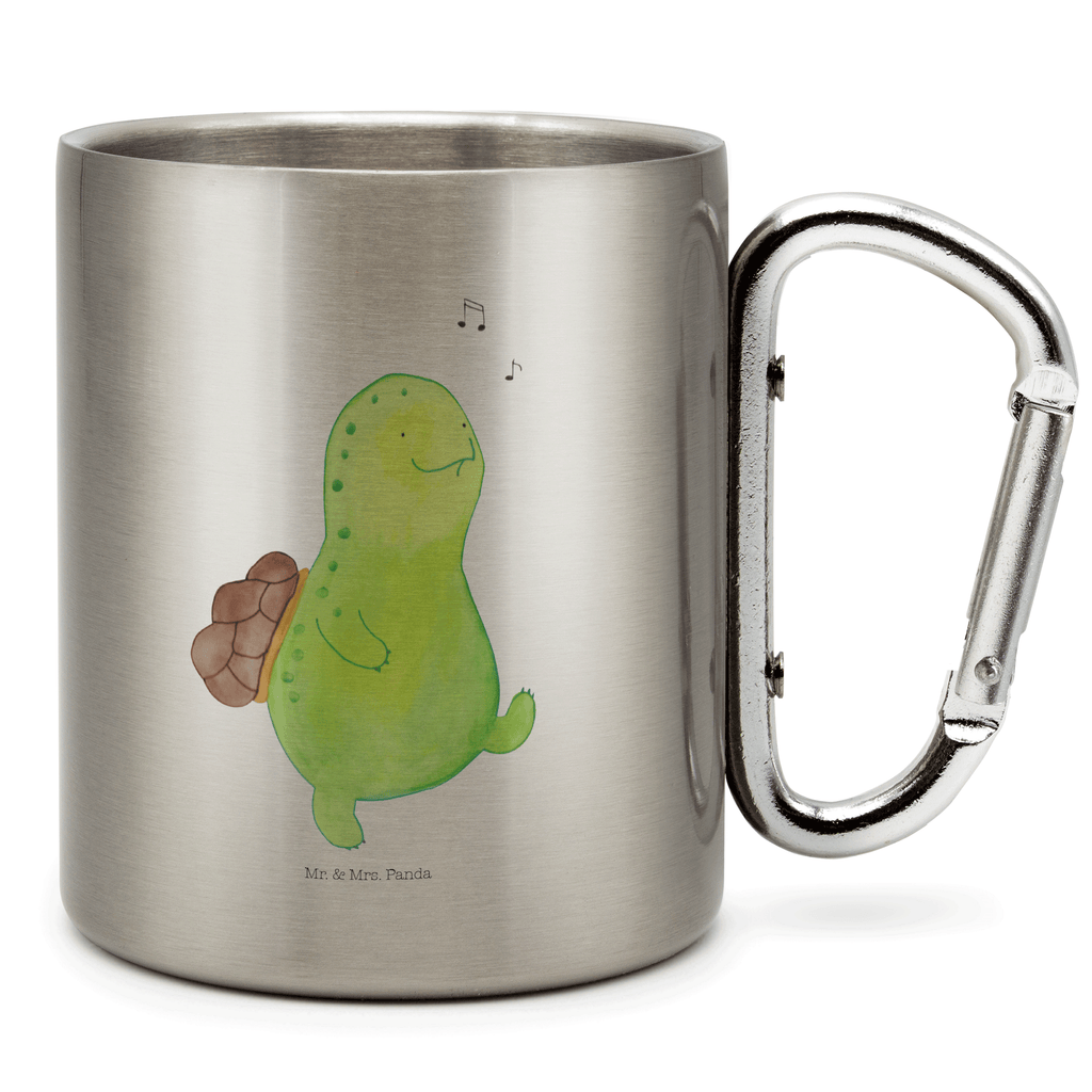 Edelstahlbecher Schildkröte pfeift Edelstahltasse, Karabiner, Edelstahlbecher, Outdoor, Camping, Tasse, Becher, Schildkröte, Schildi, Schildkröten, fröhlich, Glück, Motivation, Lebensfreude, Depression, Trennung, Neuanfang