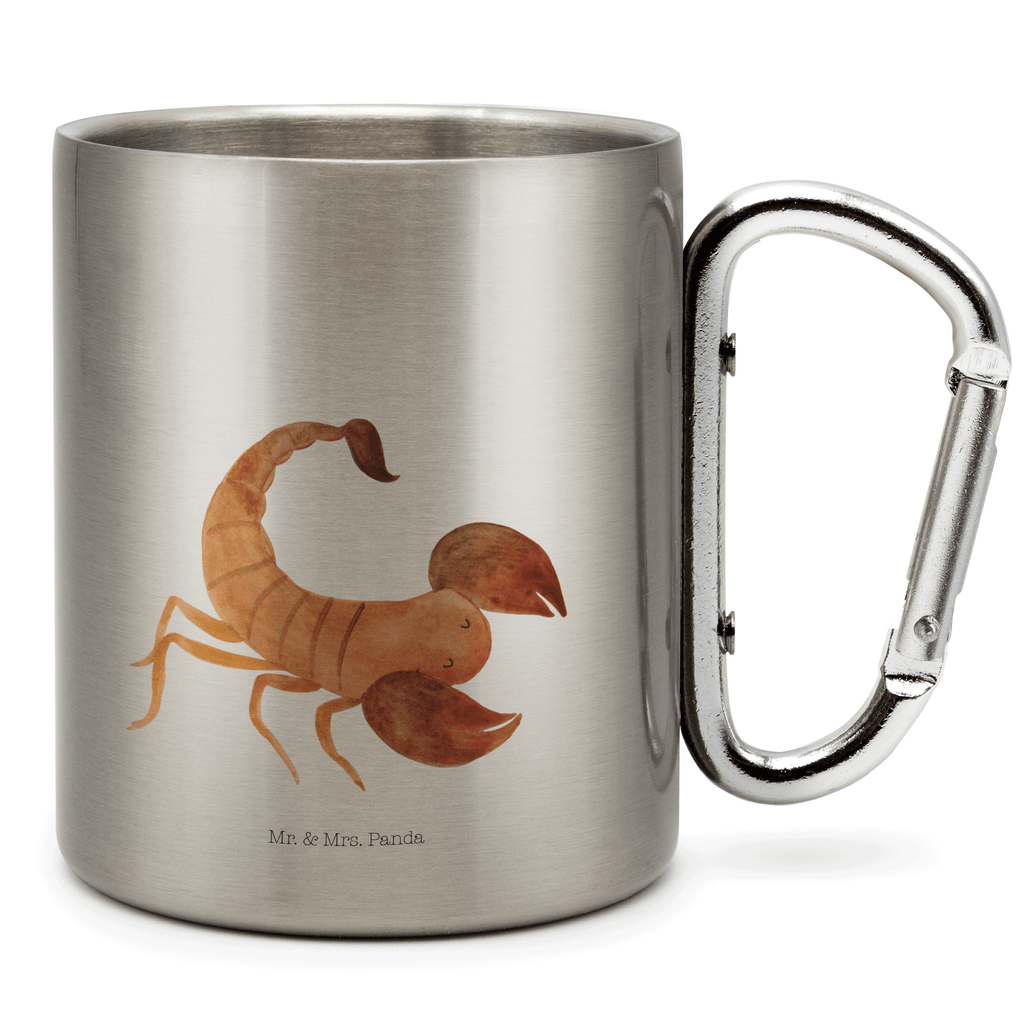 Edelstahlbecher Sternzeichen Skorpion Edelstahltasse, Karabiner, Edelstahlbecher, Outdoor, Camping, Tasse, Becher, Tierkreiszeichen, Sternzeichen, Horoskop, Astrologie, Aszendent, Skorpione, Skorpion Geschenk, Skorpion Sternzeichen, Geschenk Oktober, Geschenk November, Geburtstag Oktober, Geburtstag November