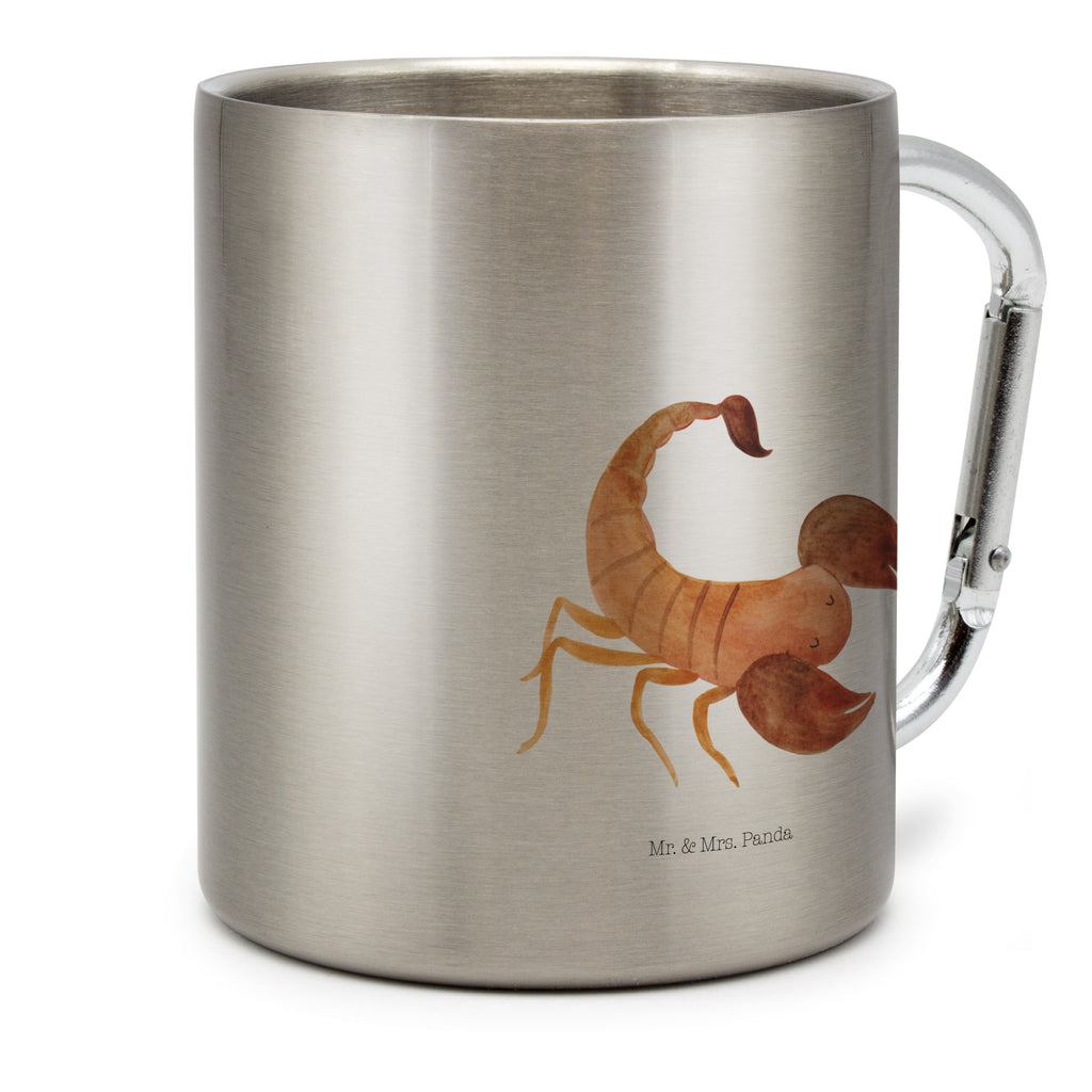 Edelstahlbecher Sternzeichen Skorpion Edelstahltasse, Karabiner, Edelstahlbecher, Outdoor, Camping, Tasse, Becher, Tierkreiszeichen, Sternzeichen, Horoskop, Astrologie, Aszendent, Skorpione, Skorpion Geschenk, Skorpion Sternzeichen, Geschenk Oktober, Geschenk November, Geburtstag Oktober, Geburtstag November