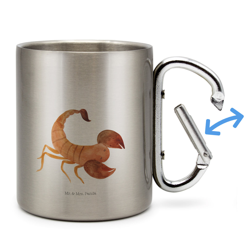 Edelstahlbecher Sternzeichen Skorpion Edelstahltasse, Karabiner, Edelstahlbecher, Outdoor, Camping, Tasse, Becher, Tierkreiszeichen, Sternzeichen, Horoskop, Astrologie, Aszendent, Skorpione, Skorpion Geschenk, Skorpion Sternzeichen, Geschenk Oktober, Geschenk November, Geburtstag Oktober, Geburtstag November