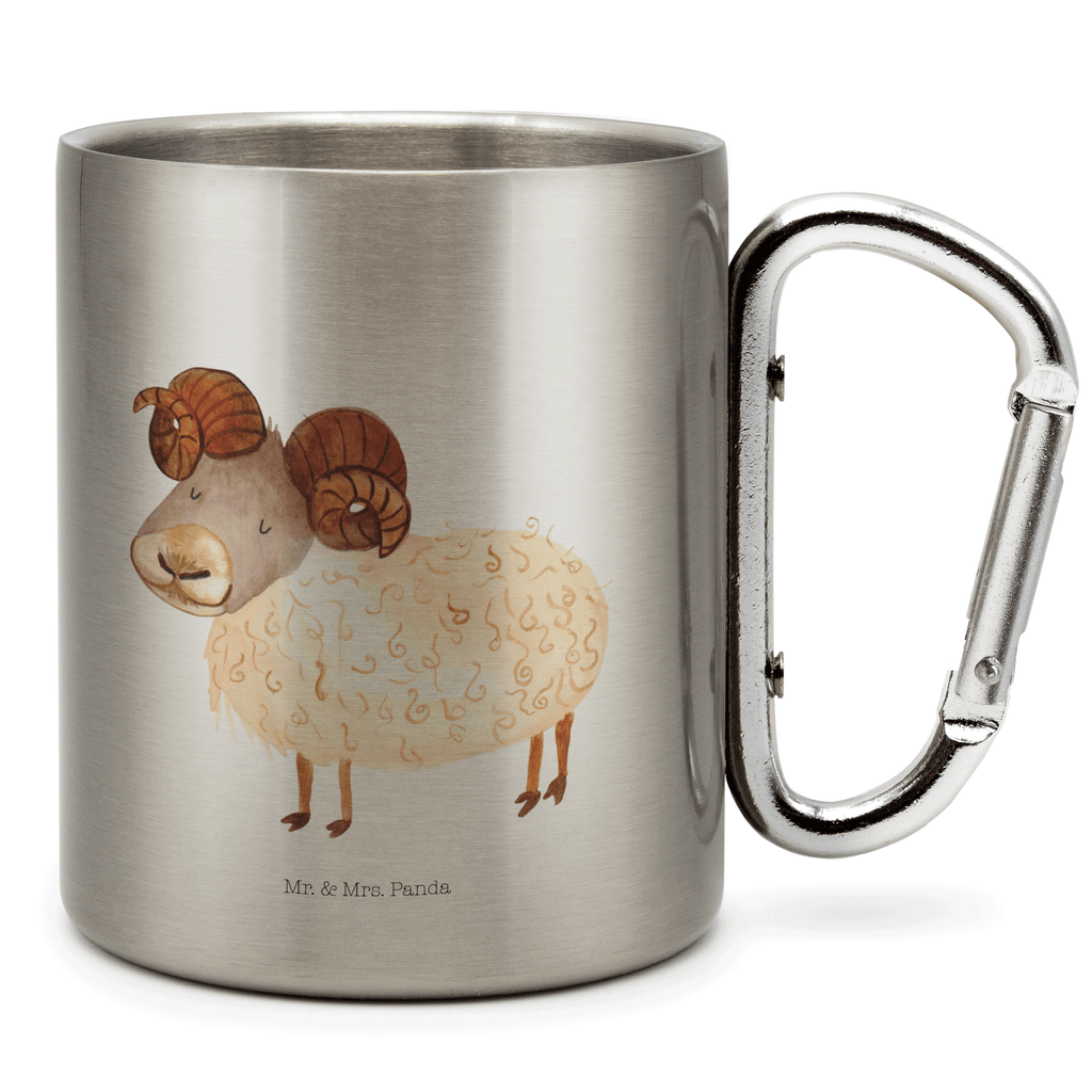 Edelstahlbecher Sternzeichen Widder Edelstahltasse, Karabiner, Edelstahlbecher, Outdoor, Camping, Tasse, Becher, Tierkreiszeichen, Sternzeichen, Horoskop, Astrologie, Aszendent, Widder Geschenk, Widder Sternzeichen, Geschenk März, Geschenk April, Geburtstag März, Geburtstag April, Bock, Schafbock
