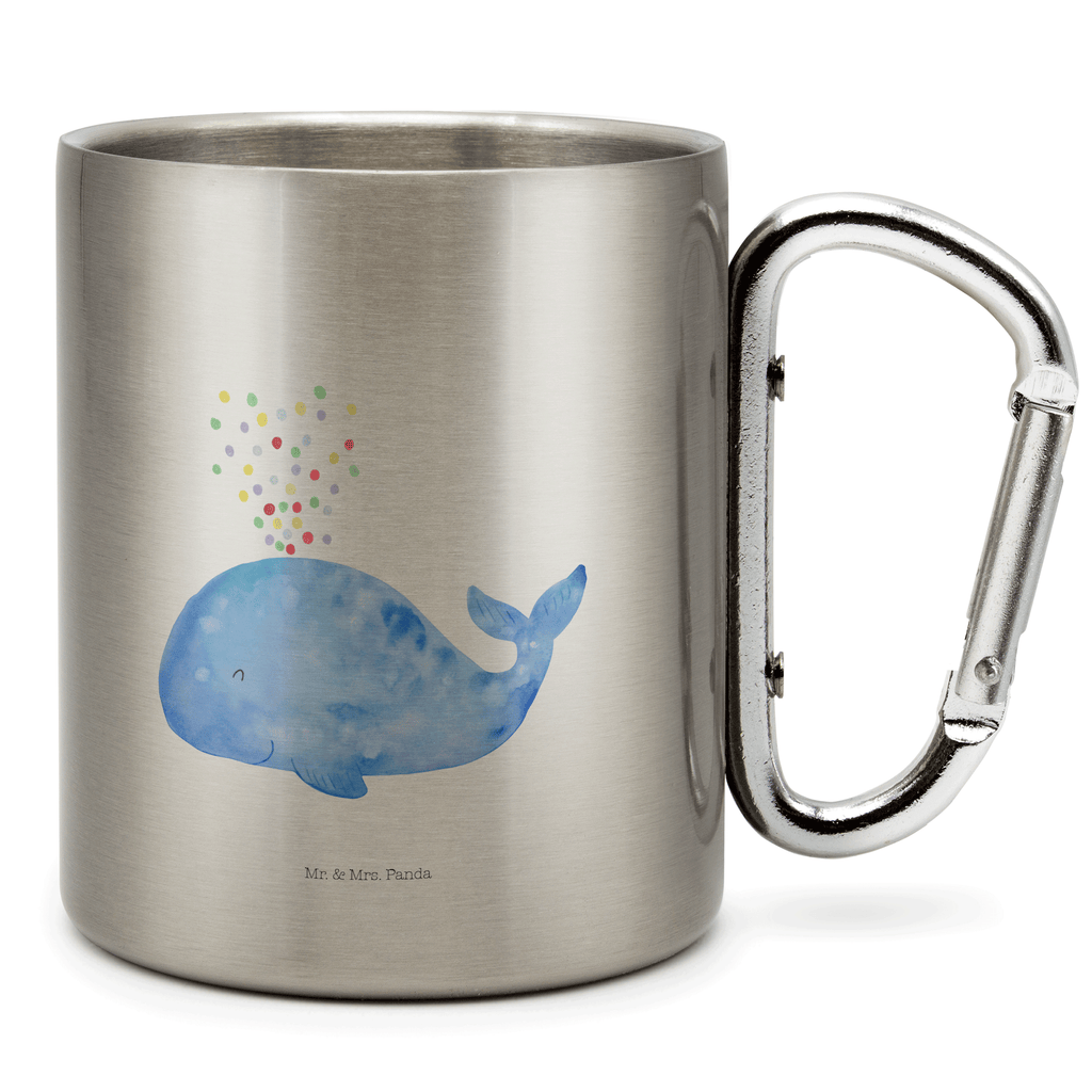 Edelstahlbecher Wal Konfetti Edelstahltasse, Karabiner, Edelstahlbecher, Outdoor, Camping, Tasse, Becher, Meerestiere, Meer, Urlaub, Wal, Konfetti, Wale, Motivation, Neuanfang, Trennung, Diät, Abnehmen, Neustart, Lebensabschnitt, Geburtstag