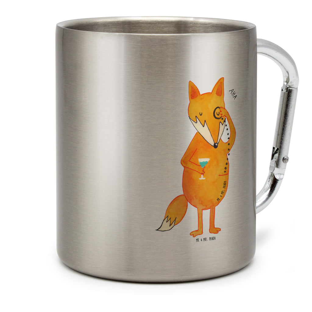 Edelstahlbecher Fuchs Lord Edelstahltasse, Karabiner, Edelstahlbecher, Outdoor, Camping, Tasse, Becher, Fuchs, Füchse, tröstende Worte, Spruch lustig, Liebeskummer Geschenk, Motivation Spruch, Problemlösung