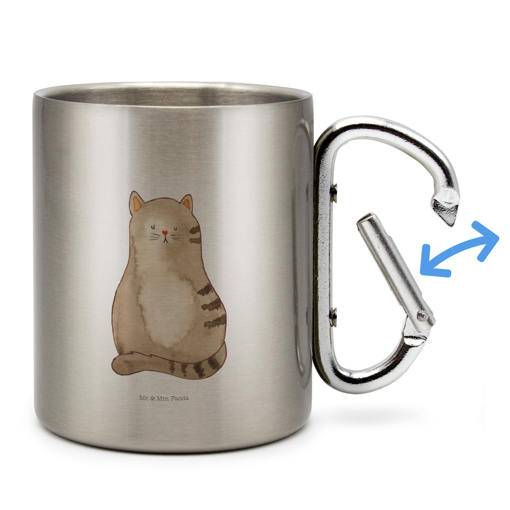 Edelstahlbecher Katze sitzend Edelstahltasse, Karabiner, Edelstahlbecher, Outdoor, Camping, Tasse, Becher, Katze, Katzenmotiv, Katzenfan, Katzendeko, Katzenfreund, Katzenliebhaber, Katzenprodukte, Katzenartikel, Katzenaccessoires, Katzensouvenirs, Katzenliebhaberprodukte, Katzenmotive, Katzen, Kater, Mietze, Cat, Cats, Katzenhalter, Katzenbesitzerin, Haustier, Katzenliebe, Lebensinhalt, Liebe, Mittelpunkt, Familie