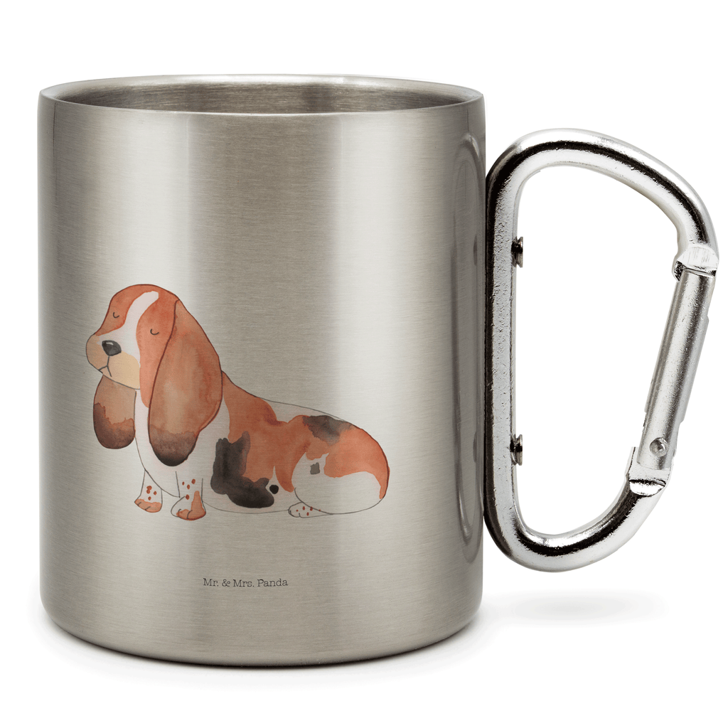 Edelstahlbecher Hund Basset Hound Edelstahltasse, Karabiner, Edelstahlbecher, Outdoor, Camping, Tasse, Becher, Hund, Hundemotiv, Haustier, Hunderasse, Tierliebhaber, Hundebesitzer, Sprüche, Basset Hound, Basset, Hundeliebe, kinderlos