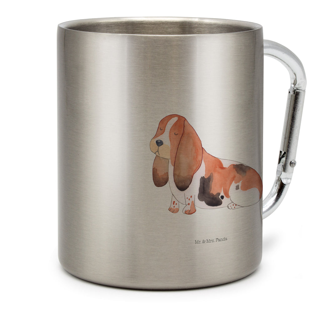 Edelstahlbecher Hund Basset Hound Edelstahltasse, Karabiner, Edelstahlbecher, Outdoor, Camping, Tasse, Becher, Hund, Hundemotiv, Haustier, Hunderasse, Tierliebhaber, Hundebesitzer, Sprüche, Basset Hound, Basset, Hundeliebe, kinderlos