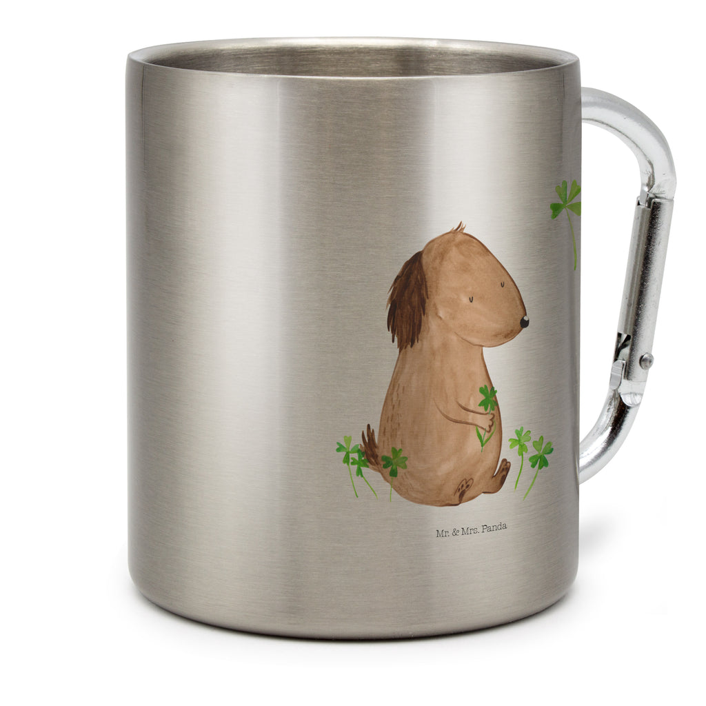 Edelstahlbecher Hund Kleeblatt Edelstahltasse, Karabiner, Edelstahlbecher, Outdoor, Camping, Tasse, Becher, Hund, Hundemotiv, Haustier, Hunderasse, Tierliebhaber, Hundebesitzer, Sprüche, Kleeblatt, Glück, Tagträume, Motivation, Neuanfang, Geschenk, Glücksbringer, Selbstliebe, Achtsamkeit