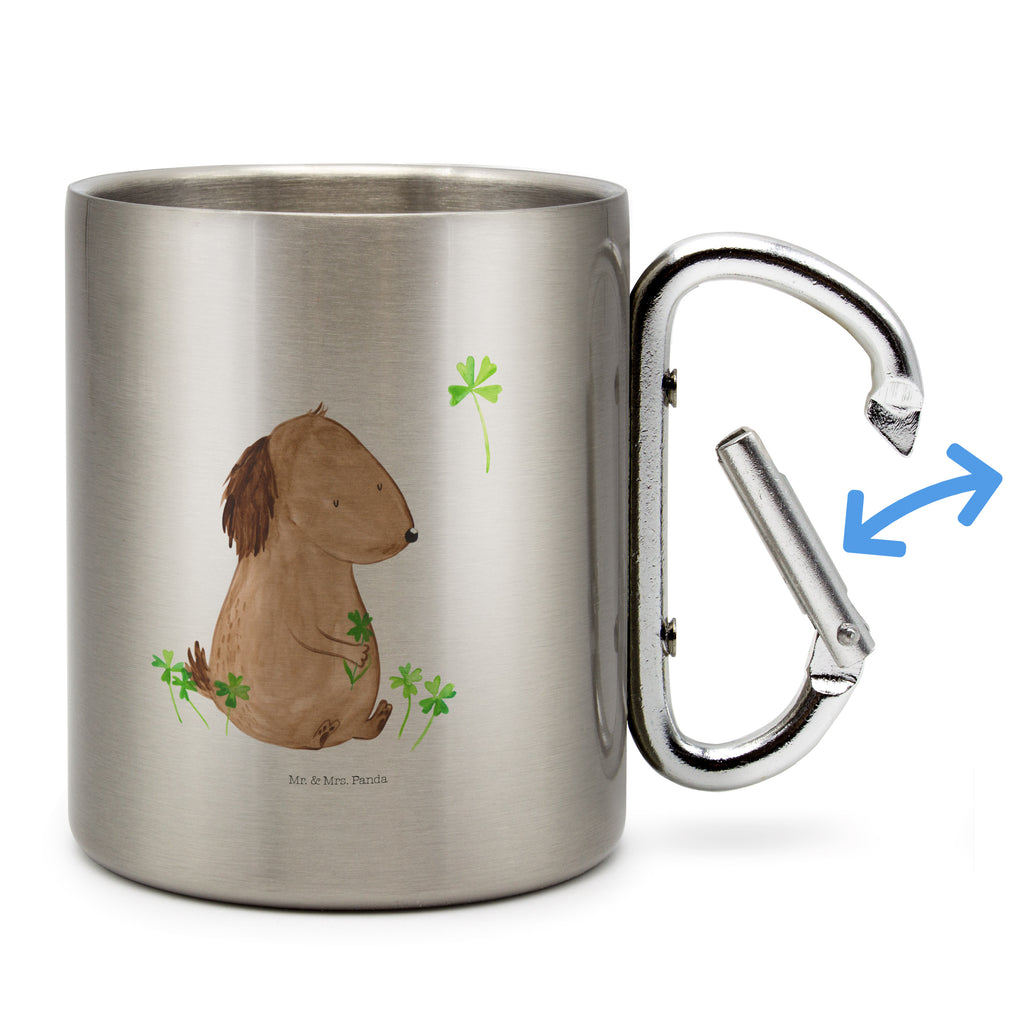 Edelstahlbecher Hund Kleeblatt Edelstahltasse, Karabiner, Edelstahlbecher, Outdoor, Camping, Tasse, Becher, Hund, Hundemotiv, Haustier, Hunderasse, Tierliebhaber, Hundebesitzer, Sprüche, Kleeblatt, Glück, Tagträume, Motivation, Neuanfang, Geschenk, Glücksbringer, Selbstliebe, Achtsamkeit