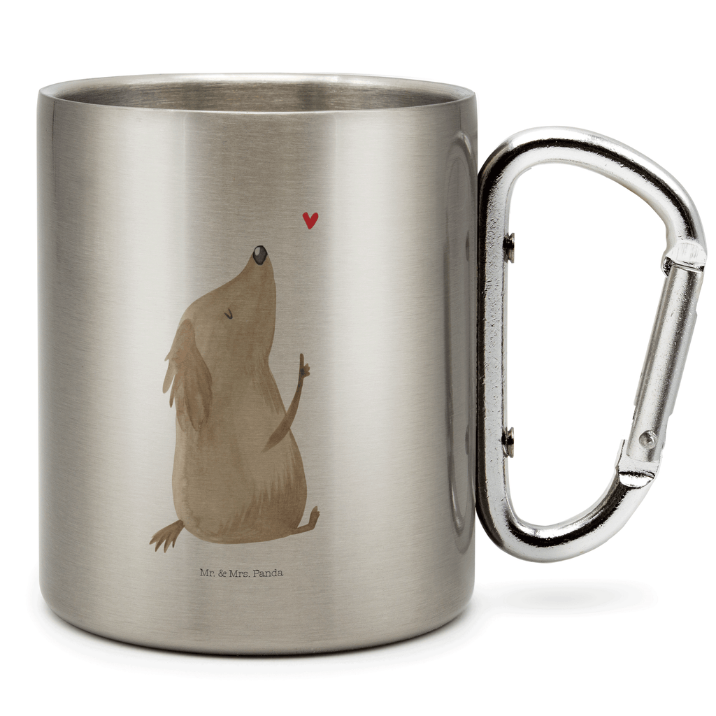 Edelstahlbecher Hund Liebe Edelstahltasse, Karabiner, Edelstahlbecher, Outdoor, Camping, Tasse, Becher, Hund, Hundemotiv, Haustier, Hunderasse, Tierliebhaber, Hundebesitzer, Sprüche, Liebe, Hundeglück, Hundeliebe, Hunde, Frauchen
