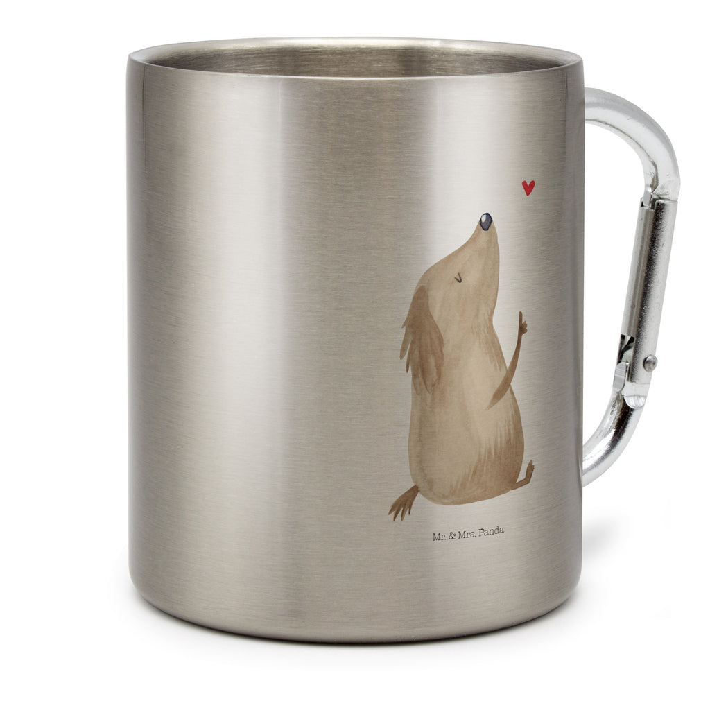 Edelstahlbecher Hund Liebe Edelstahltasse, Karabiner, Edelstahlbecher, Outdoor, Camping, Tasse, Becher, Hund, Hundemotiv, Haustier, Hunderasse, Tierliebhaber, Hundebesitzer, Sprüche, Liebe, Hundeglück, Hundeliebe, Hunde, Frauchen