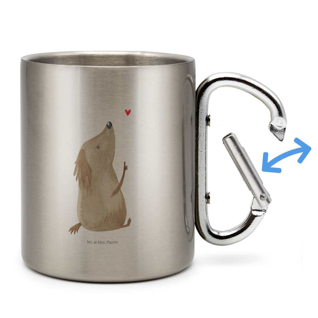 Edelstahlbecher Hund Liebe Edelstahltasse, Karabiner, Edelstahlbecher, Outdoor, Camping, Tasse, Becher, Hund, Hundemotiv, Haustier, Hunderasse, Tierliebhaber, Hundebesitzer, Sprüche, Liebe, Hundeglück, Hundeliebe, Hunde, Frauchen