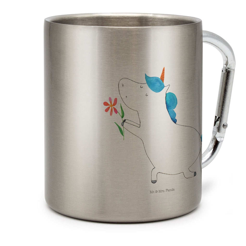 Edelstahlbecher Einhorn Blume Edelstahltasse, Karabiner, Edelstahlbecher, Outdoor, Camping, Tasse, Becher, Einhorn, Einhörner, Einhorn Deko, Pegasus, Unicorn, Liebe, Liebesbeweis, Antrag, Heiratsantrag, Verlobung, Ehepaar, Pärchen, Partner, Freund, Freundin, Ehe, heiraten