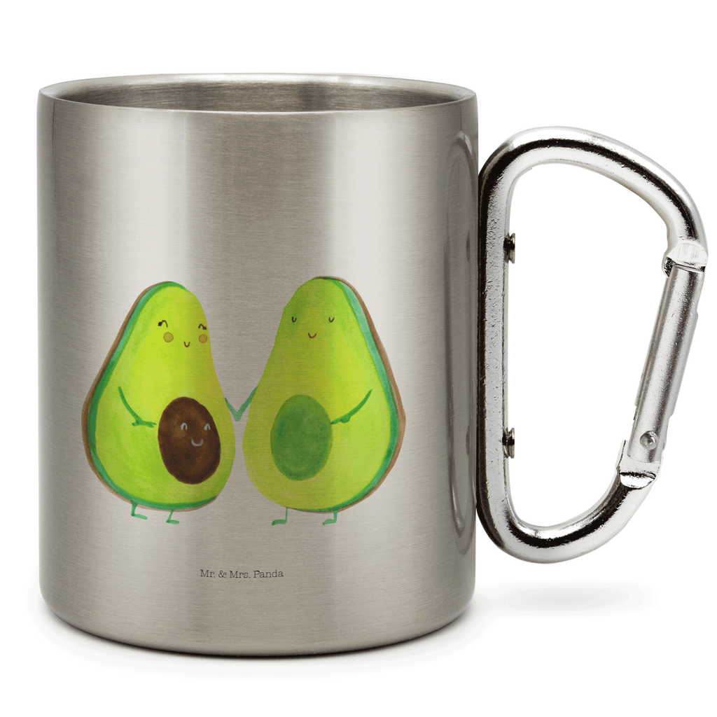 Edelstahlbecher Avocado Pärchen Edelstahltasse, Karabiner, Edelstahlbecher, Outdoor, Camping, Tasse, Becher, Avocado, Veggie, Vegan, Gesund, Avocuddle, Liebe, Schwangerschaft, Familie, Babyshower, Babyparty, Hochzeit, Kinder, Avocados, Geburt