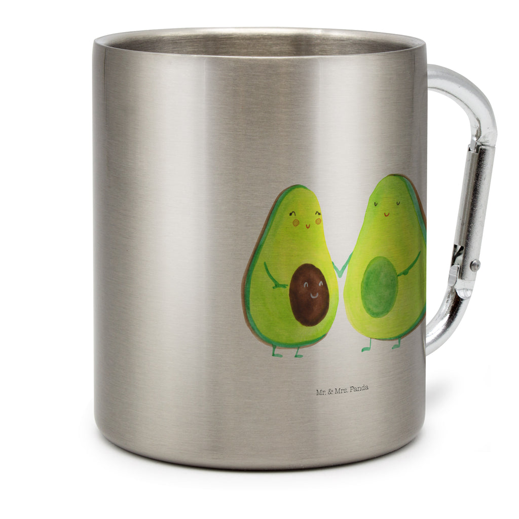 Edelstahlbecher Avocado Pärchen Edelstahltasse, Karabiner, Edelstahlbecher, Outdoor, Camping, Tasse, Becher, Avocado, Veggie, Vegan, Gesund, Avocuddle, Liebe, Schwangerschaft, Familie, Babyshower, Babyparty, Hochzeit, Kinder, Avocados, Geburt