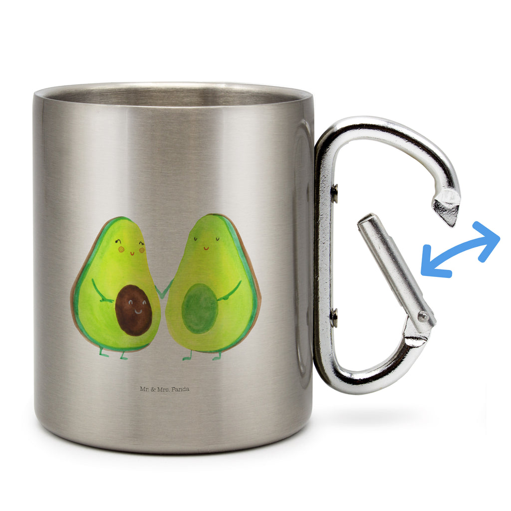 Edelstahlbecher Avocado Pärchen Edelstahltasse, Karabiner, Edelstahlbecher, Outdoor, Camping, Tasse, Becher, Avocado, Veggie, Vegan, Gesund, Avocuddle, Liebe, Schwangerschaft, Familie, Babyshower, Babyparty, Hochzeit, Kinder, Avocados, Geburt