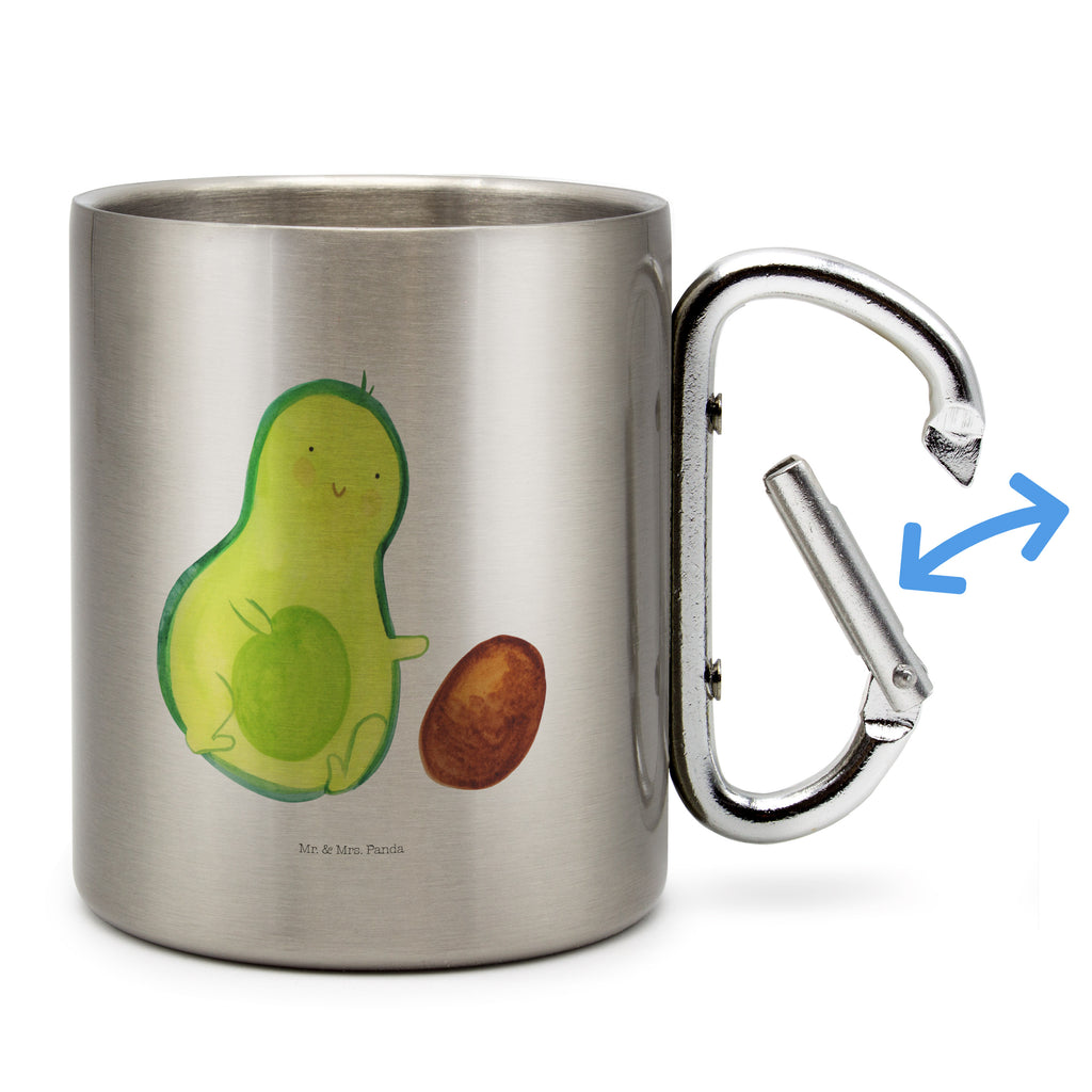 Edelstahlbecher Avocado rollt Kern Edelstahltasse, Karabiner, Edelstahlbecher, Outdoor, Camping, Tasse, Becher, Avocado, Veggie, Vegan, Gesund, Avocados, Schwanger, Geburt, Geburtstag, Säugling, Kind, erstes Kind, zur Geburt, Schwangerschaft, Babyparty, Baby, große Liebe, Liebe, Love