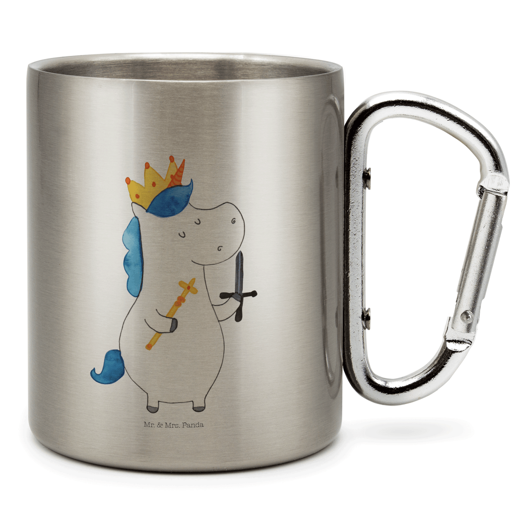 Edelstahlbecher Einhorn König mit Schwert Edelstahltasse, Karabiner, Edelstahlbecher, Outdoor, Camping, Tasse, Becher, Einhorn, Einhörner, Einhorn Deko, Pegasus, Unicorn, König, Ritter, Mittelalter
