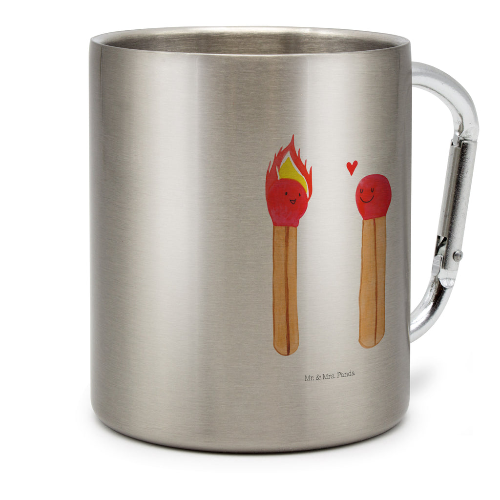 Edelstahlbecher Streichhölzer Edelstahltasse, Karabiner, Edelstahlbecher, Outdoor, Camping, Tasse, Becher, Liebe, Partner, Freund, Freundin, Ehemann, Ehefrau, Heiraten, Verlobung, Heiratsantrag, Liebesgeschenk, Jahrestag, Hocheitstag, Streichhölzer