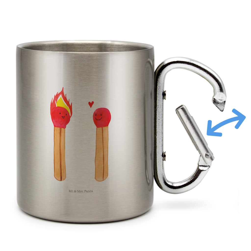Edelstahlbecher Streichhölzer Edelstahltasse, Karabiner, Edelstahlbecher, Outdoor, Camping, Tasse, Becher, Liebe, Partner, Freund, Freundin, Ehemann, Ehefrau, Heiraten, Verlobung, Heiratsantrag, Liebesgeschenk, Jahrestag, Hocheitstag, Streichhölzer