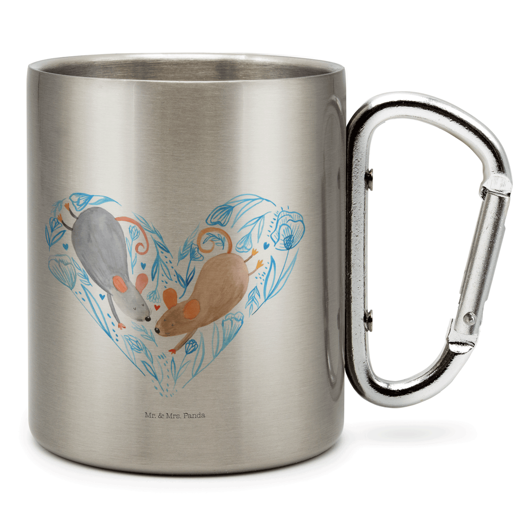 Edelstahlbecher Mäuse Herz Edelstahltasse, Karabiner, Edelstahlbecher, Outdoor, Camping, Tasse, Becher, Liebe, Partner, Freund, Freundin, Ehemann, Ehefrau, Heiraten, Verlobung, Heiratsantrag, Liebesgeschenk, Jahrestag, Hocheitstag, Maus, Mäuse, Liebesbotschaft, Liebesbeweis, Hochzeit, Lieblingsmensch, Gemeinsamkeit, Love, Geschenk für zwei